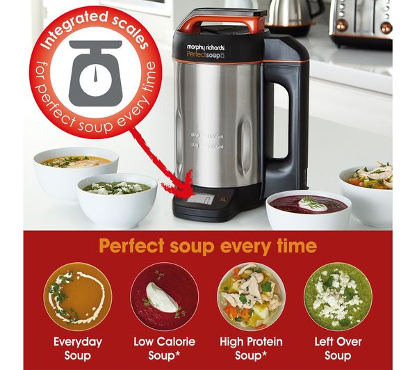 501025 MORPHY RICHARDS Perfect Soup 501025 Soup Maker Black & Silver Currys Business