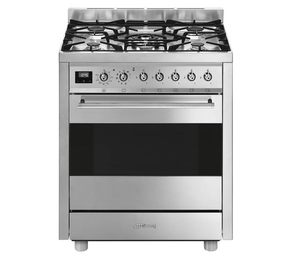 Image of SMEG Symphony C7GPX9 70 cm Dual Fuel Cooker - Stainless Steel