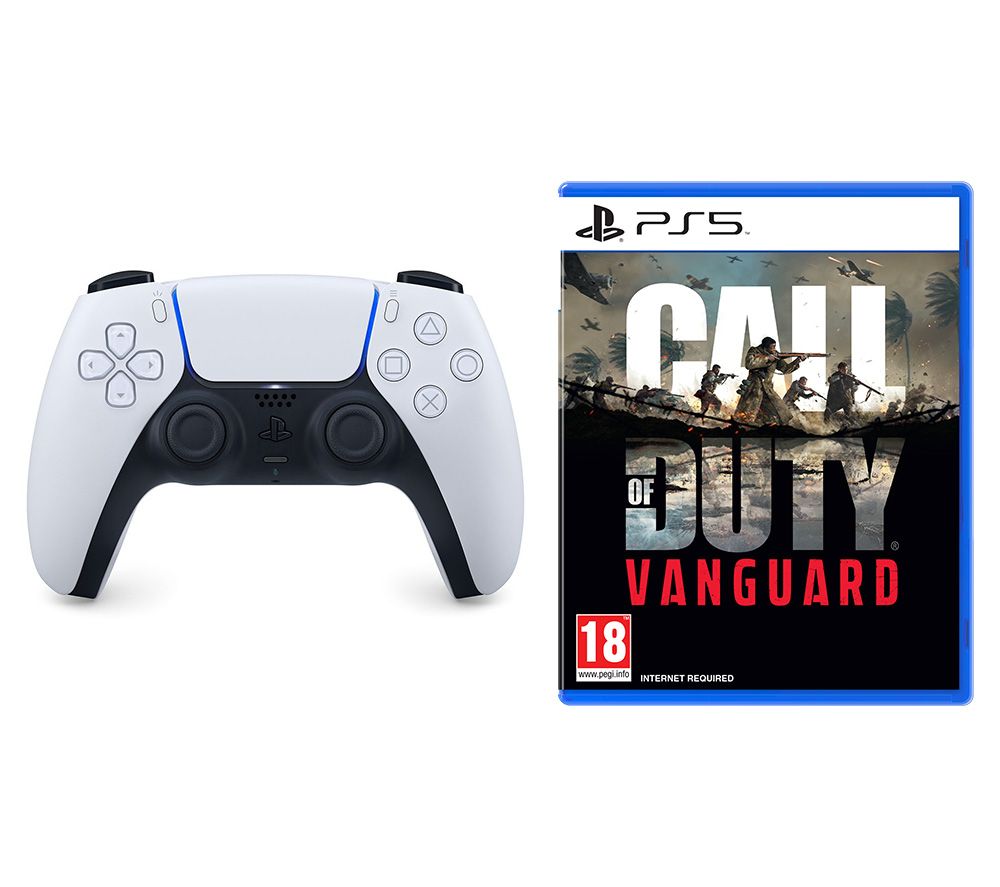 PLAYSTATION Call of Duty: Vanguard & White DualSense Wireless Controller Bundle - PS5, White