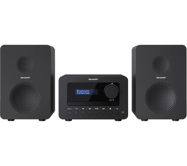 An image of SHARP XL-B520D Tokyo Bluetooth Hi-Fi Micro System - Black