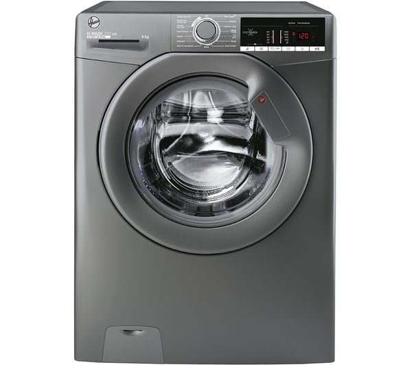 Image of HOOVER H-Wash 300 H3W 49TAGG4/1-80 NFC 9 kg 1400 Spin Washing Machine - Graphite