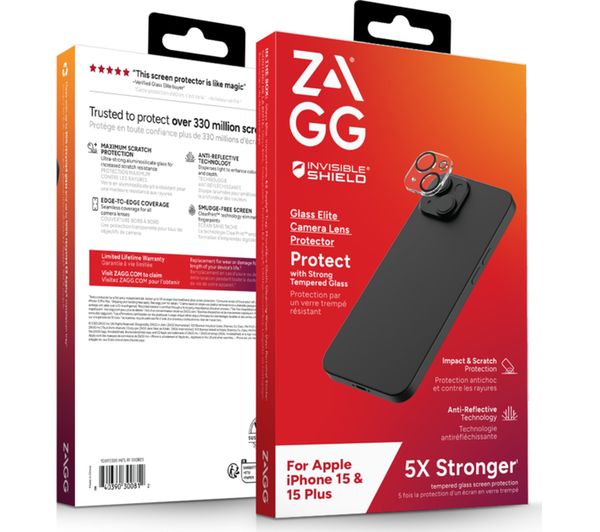 Zagg Invisibleshield Iphone 15 15 Plus Clear View Camera Protector Clear