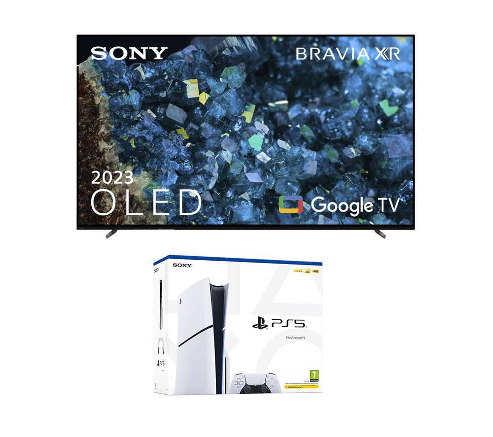 BRAVIA XR-55A80LU 55" Smart 4K Ultra HD HDR OLED TV with Google TV & Assistant & PlayStation 5 Model Group (Slim) Bundle