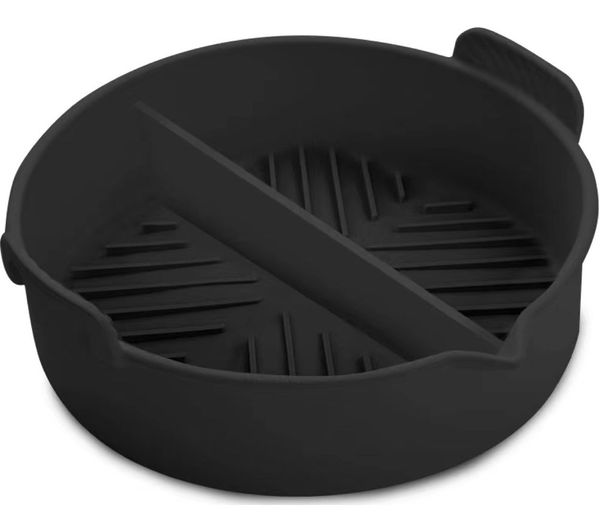 Tower T843094 Non Stick Round Tray With Divider Black