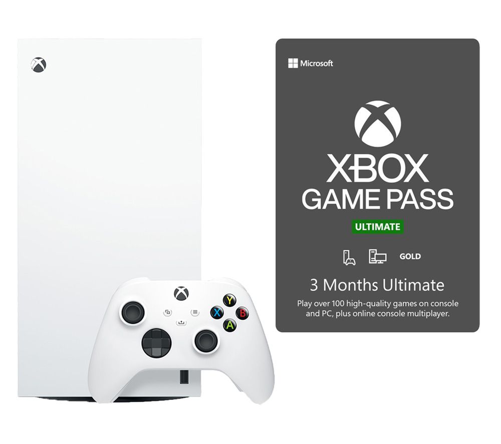 Xbox Series X Digital Edition (1 TB, White) & Game Pass Ultimate (3 Month Membership) Bundle