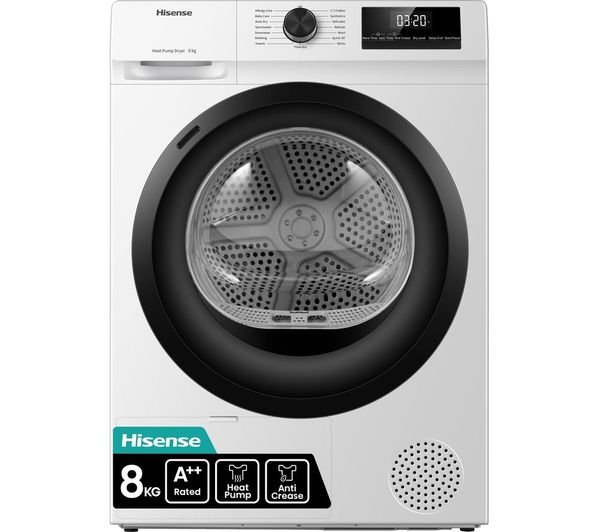 HISENSE 1Q Series DH1Q802BW2 8 kg Heat Pump Tumble Dryer - White