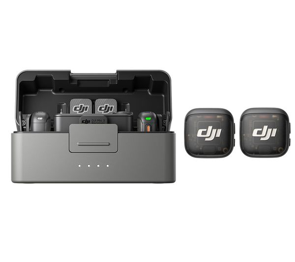 Dji Mic 3 2 Tx 1 Rx Charging Case Wireless Microphone Kit Black