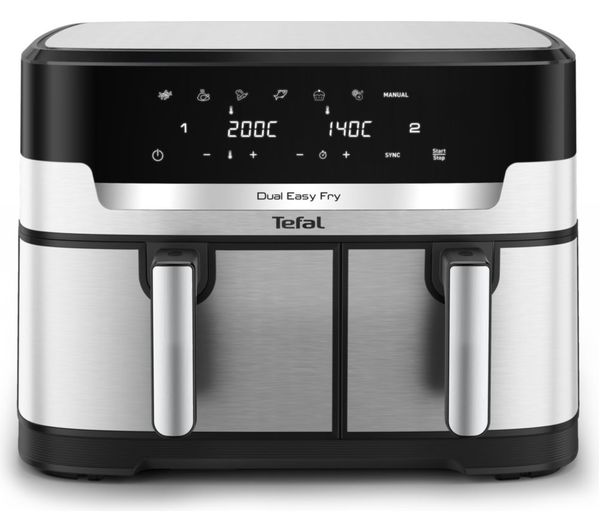 Tefal Easy Fry Dual Xxl Ey942dg1 11l Air Fryer Stainless Steel