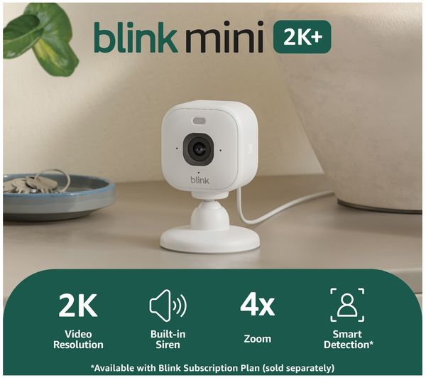BLINK Whole Home Security Kit Plus with Video Doorbell System, Mini 2K ...