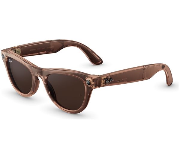 An image of RAY-BAN META Skyler (Gen 2) Glasses - Peach with Brown Transition Lenses