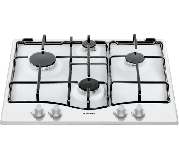 HOTPOINT GC640WH Gas Hob - White, White