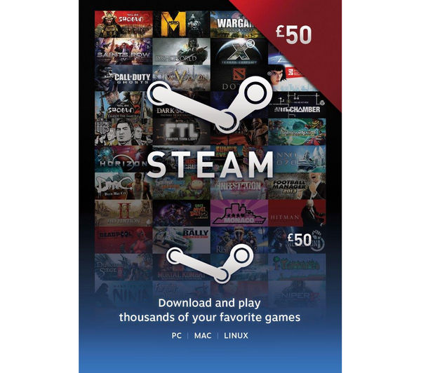 STEAM Steam Wallet Card - £50