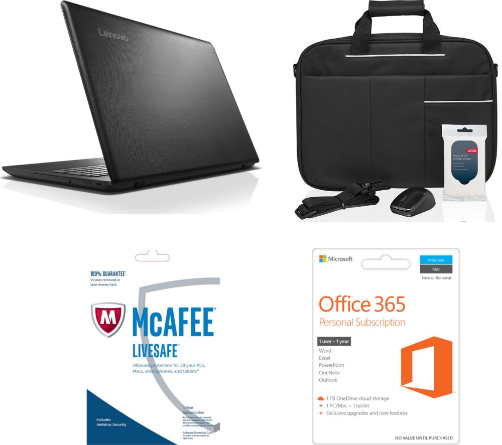 Buy LENOVO IdeaPad 110 15.6" Laptop, Software & Accessories Bundle