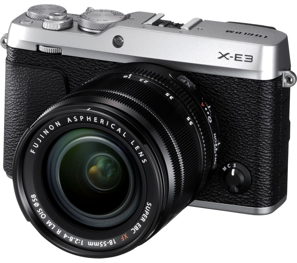 FUJIFILM X-E3 Mirrorless Camera with XF 18-55 mm f/2.8-4 Lens – Silver, Silver