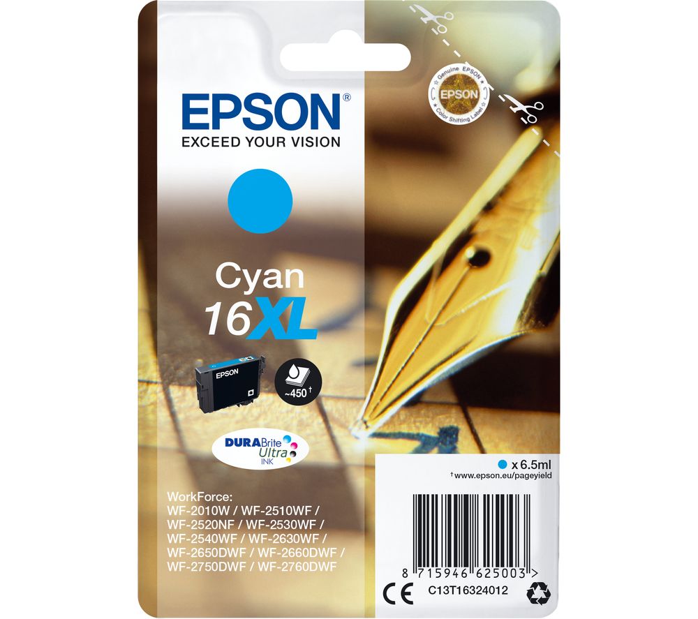 EPSON XL Pen & Crossword 16 Cyan Ink Cartridge