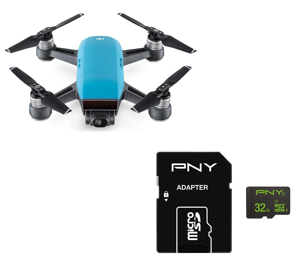 DJI Spark Drone & High Performance Class 10 microSD Memory Card Bundle, Blue review