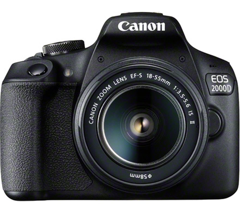 EOS 2000D DSLR Camera with EF-S 18-55 mm f/3.5-5.6 IS II Lens