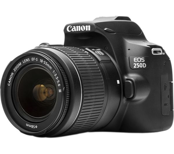 democratische Partij ga zo door Milieuvriendelijk Buy CANON EOS 250D DSLR Camera with EF-S 18-55 mm f/3.5-5.6 III & EF 50 mm  f/1.8 STM Lens | Free Delivery | Currys