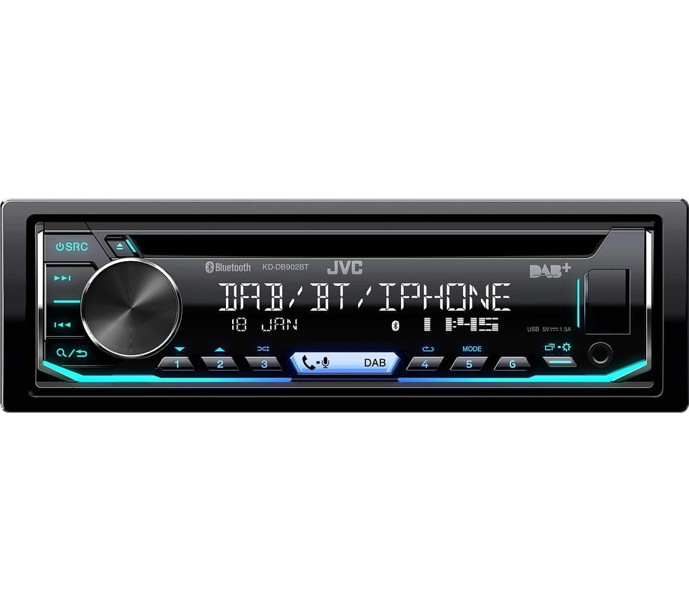 JVC KD DB902BT CD Car Receiver - Black, Black