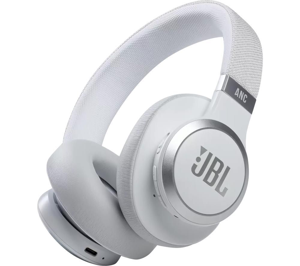 JBL Live 660NC Wireless Bluetooth Noise-Cancelling Headphones - White