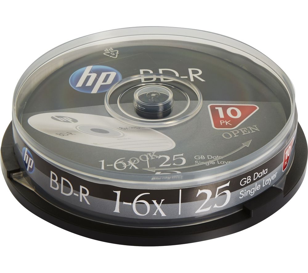 6x Speed BD-R Blank Blu-ray Discs - Pack of 10