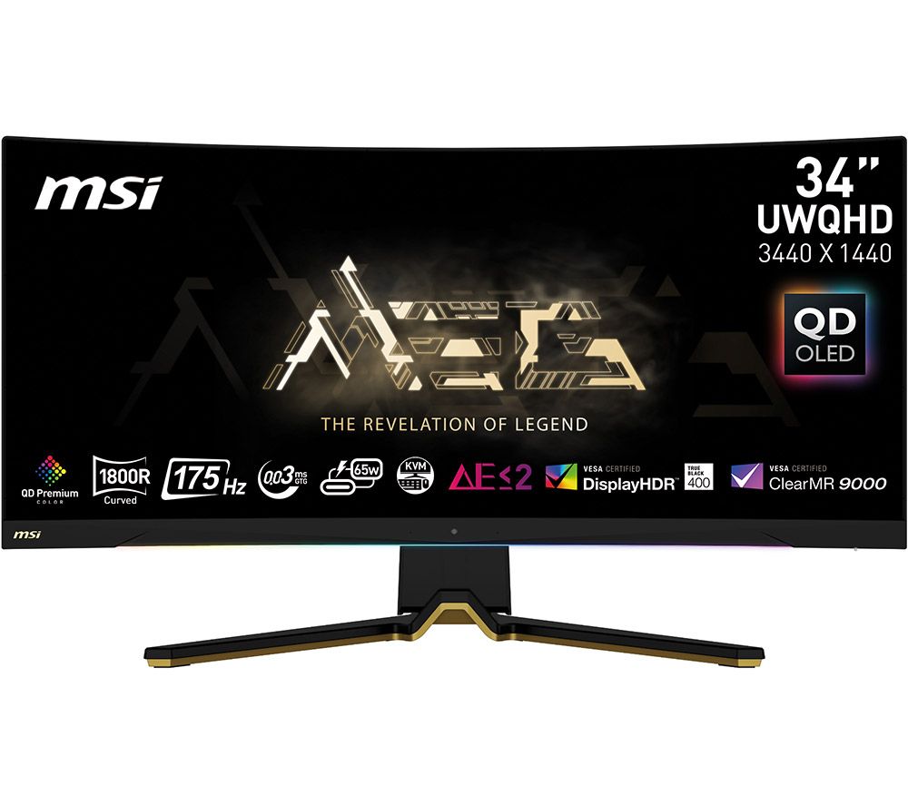 MEG 342C QD Wide Quad HD 34” Curved OLED Gaming Monitor - Black