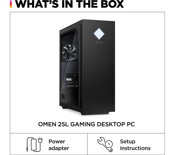 HP OMEN 25L Gaming PC - Intel® Core™ i7, RTX 4070 SUPER, 1 TB SSD