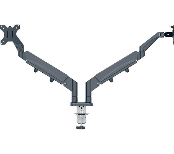 Leitz Ergo Dual Arm Tilt Swivel 17 32 Monitor Desk Mount