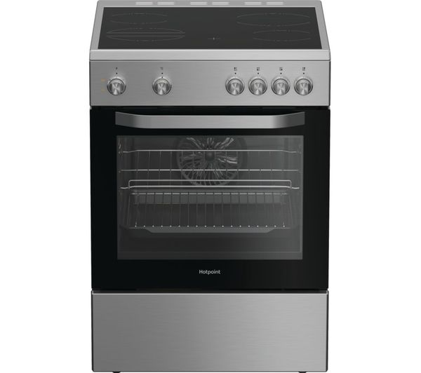 Hotpoint H6v5kmx Uk 60 Cm Electric Ceramic Cooker Stainless Steel