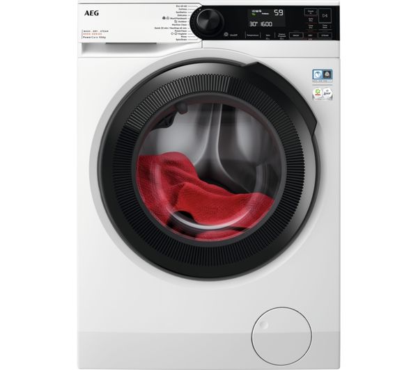 An image of AEG 8000 Series LWR8496O5B 9 kg Washer Dryer - White