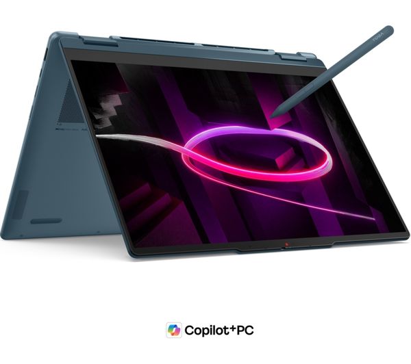 An image of LENOVO Yoga 7 14" 2 in 1 Laptop, Copilot+ PC - AMD Ryzen AI 5, 512 GB, Tidal Teal