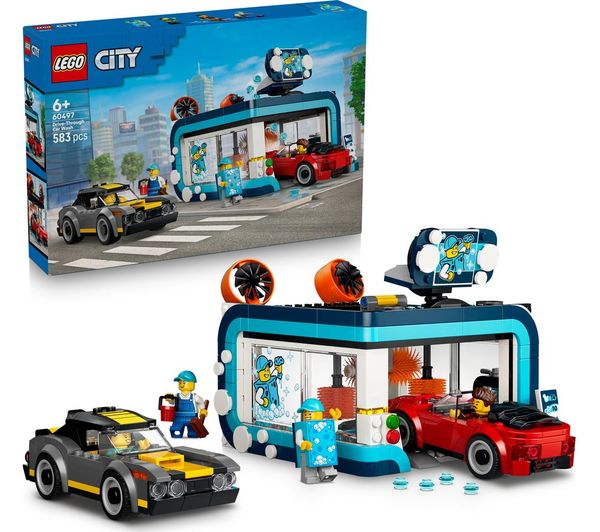 An image of LEGO City 60497 Drive-Through Car Wash Set