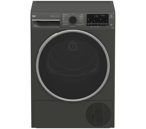 An image of BEKO bPro 500 Ironfinish B5T49251IMG 9 kg Smart Heat Pump Tumble Dryer - Grey