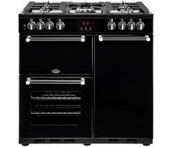 BELLING Kensington 90DFT 90 cm Dual Fuel Range Cooker - Black