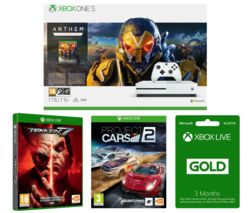 MICROSOFT Xbox One S, Anthem, Tekken 7, Project Cars 2 & 3 Months LIVE Gold Membership Bundle