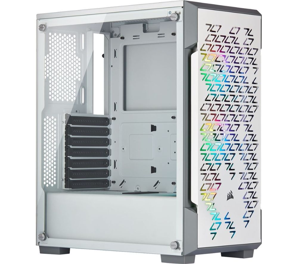 CORSAIR iCUE 220T ATX Mid-Tower PC Case - White