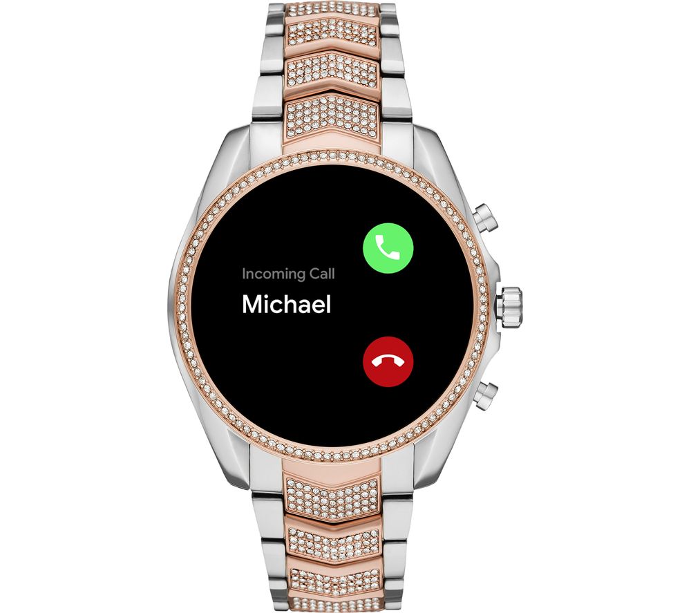 michael kors smartwatch silver and rose gold