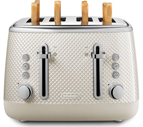 0230140100 DELONGHI Luminosa CTL4003WH 4Slice Toaster White