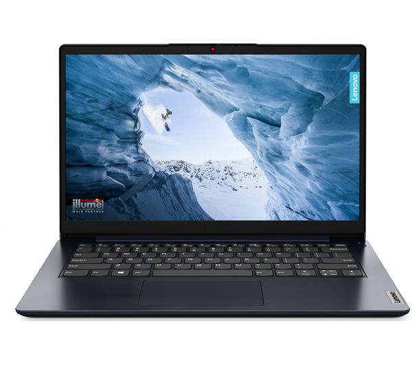 Image of LENOVO IdeaPad i1 14" Refurbished Laptop - Intel® Celeron®, 128 GB eMMC, Blue (Very Good Condition)