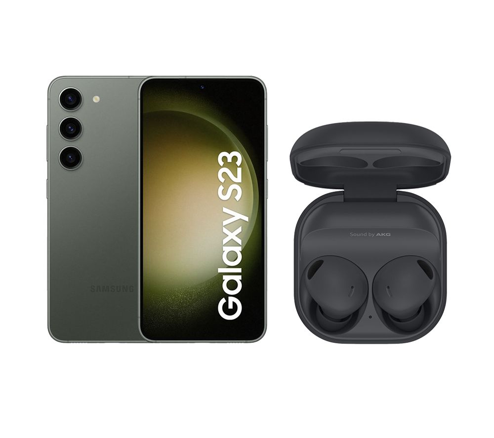 Galaxy S23 (256 GB, Green) & Galaxy Buds2 Pro Wireless Bluetooth Noise-Cancelling Earbuds Bundle