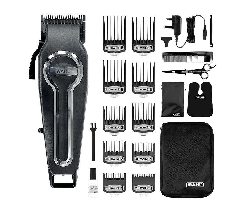 Elite Pro 20606-0410 Cordless Hair Clipper Kit - Black & Silver