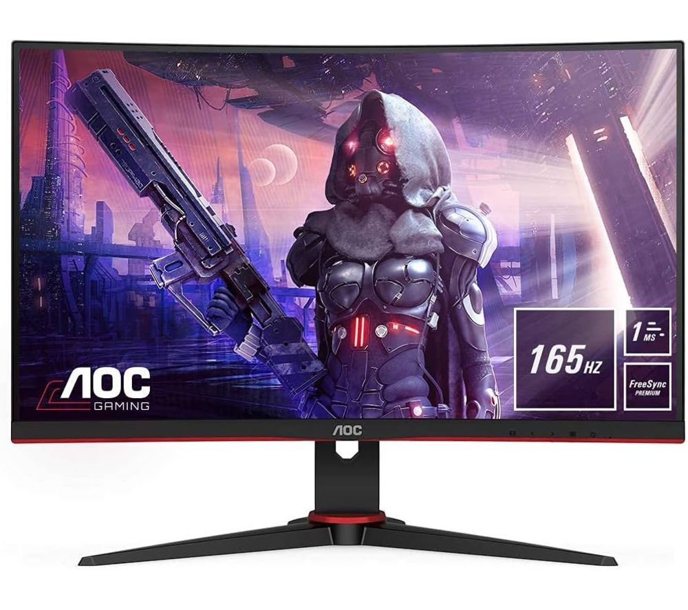 C24G2AE/BK Full HD 23.6" Curved VA LED Gaming Monitor - Black & Red
