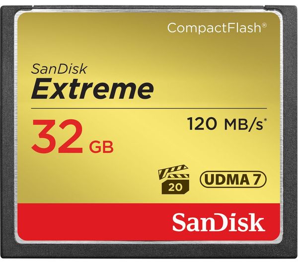 Sandisk Extreme Compactflash Memory Card 32 Gb