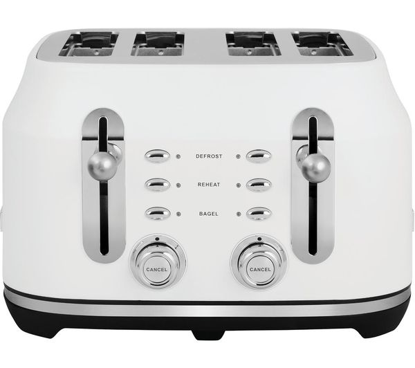 Rangemaster Classic Collection Rmcl4s304wh 4 Slice Toaster White Matt