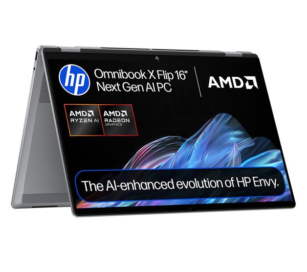 Hp Omnibook X Flip Ngai 16 2 In 1 Laptop Amd Ryzen Ai 7 512 Gb Ssd Meteor Silver