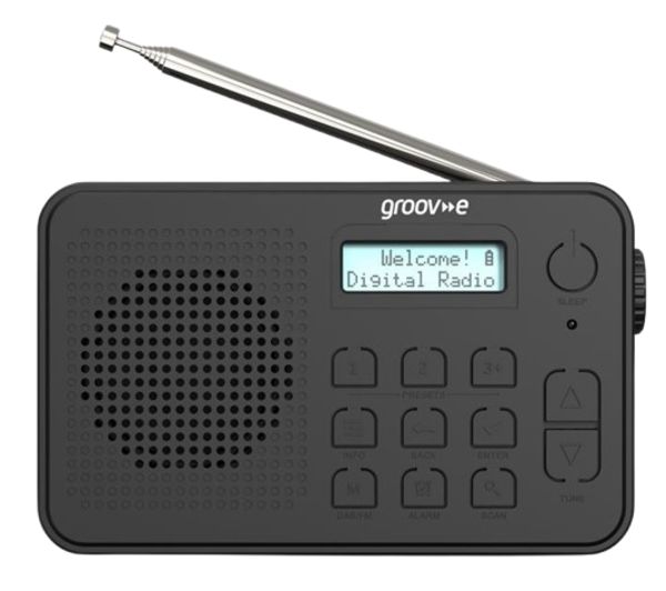 Groov E Madrid Portable Dab Fm Bluetooth Radio Black