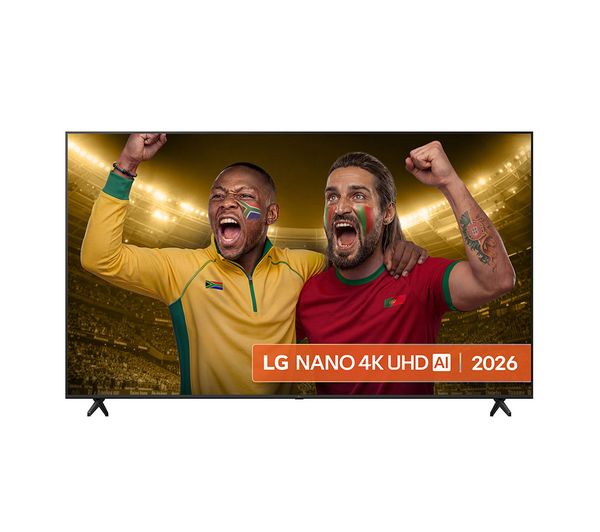 A product from LG NU80 85" LED 4K HDR Smart TV 2026 - 85NU800B6LA, ONE FOR ALL WM5650 Full Motion 42-100" TV Bracket, and SANDSTROM S150AVC20 Screen Cleaner