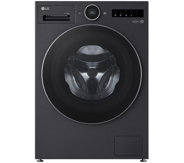 An image of LG ELCTRNC Series 10 WHX9516TBC WiFi-enabled 11 kg Washer Dryer - Black