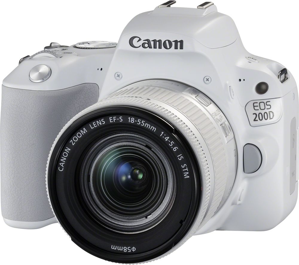 CANON EOS 200D DSLR Camera with EF-S 18-55 mm f/4-5.6 DC Lens – White, White