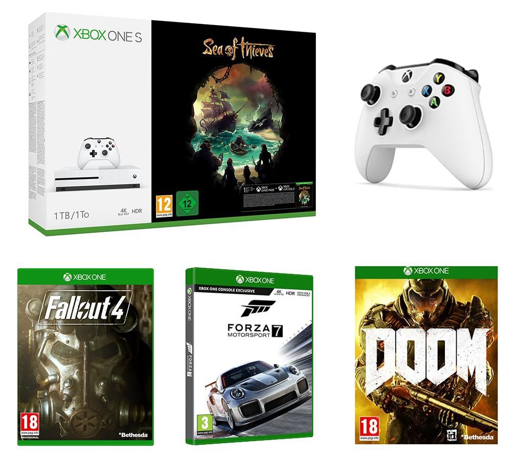 MICROSOFT Xbox One S, Sea of Thieves, Doom, Forza Motorsport 7, Fallout ...